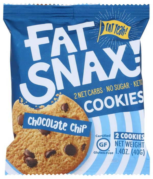 FAT SNAX: Chocolate Chip Cookies, 1.40 oz Online