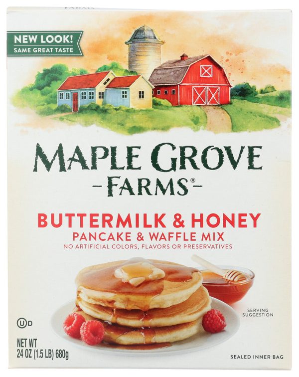MAPLE GROVE: Mix Pancake Buttermilk Honey, 24 oz For Discount