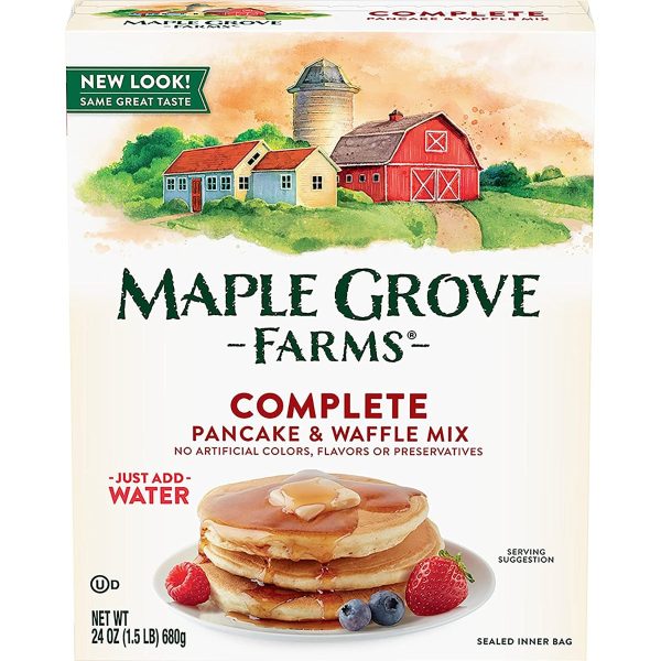 MAPLE GROVE: Complete Pancake and Waffle Mix, 24 oz Sale